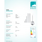 EGLO 88968 | Eglo káblový kanál doplnky chróm