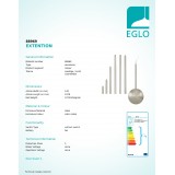 EGLO 88969 | Eglo káblový kanál doplnky matný nikel
