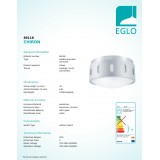 EGLO 89118 | Chiron Eglo stenové, stropné svietidlo 1x G9 chróm, hliník, saténový