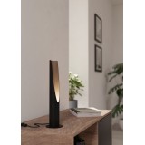 EGLO 900876 | Barbotto Eglo stolové svietidlo tyč 39,5cm prepínač na vedení 1x GU10 345lm 3000K čierna, tmavé drevo