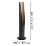EGLO 900876 | Barbotto Eglo stolové svietidlo tyč 39,5cm prepínač na vedení 1x GU10 345lm 3000K čierna, tmavé drevo