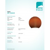 EGLO 90251 | MyChoice Eglo clona tienidlo hnedá