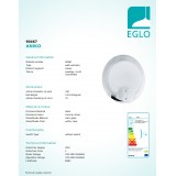 EGLO 90467 | Aniko Eglo stenové svietidlo 1x 2GX13 / T5 chróm, biela