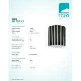 EGLO 90858 | MyChoice Eglo clona tienidlo prúžkované