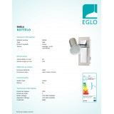 EGLO 90914 | Rottelo Eglo spot svietidlo prepínač otočné prvky 1x GU10 400lm 3000K matný nikel, chróm