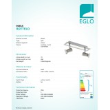 EGLO 90915 | Rottelo Eglo spot svietidlo otočné prvky 2x GU10 800lm 3000K matný nikel, chróm
