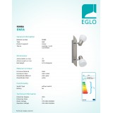 EGLO 90984 | Enea Eglo spot svietidlo otočné prvky 2x E14 matný nikel, biela