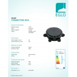 EGLO 91207 | Eglo spojovacia krabica doplnky IP68 čierna