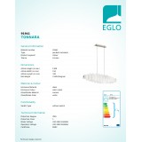EGLO 91941 | Tonnara Eglo visiace svietidlo 2x E27 matný nikel, biela