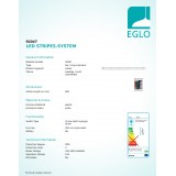 EGLO 92047 | Eglo-LS-System Eglo LED pásy svietidlo prepínač na vedení 2 dielna súprava 2x LED 220lm 4000K biela