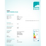 EGLO 92056 | Eglo-LS-Flex-IP Eglo LED pásy RGB svietidlo diaľkový ovládač regulovateľná intenzita svetla, meniace farbu 2x LED 156lm + 1x LED RGBK biela