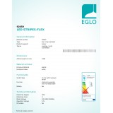EGLO 92059 | Eglo-LS-Flex-IP Eglo LED pásy svietidlo prepínač na vedení vybavené vedením a zástrčkou 4x LED 954lm + 2x LED 4000K biela