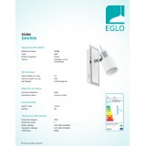 EGLO 92084 | Davida Eglo spot svietidlo prepínač otočné prvky 1x GU10 400lm 3000K chróm, biela