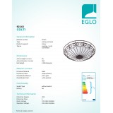 EGLO 92143 | Colti Eglo stropné svietidlo kruhový 2x E27 antické hnedé, biela