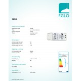 EGLO 92348 | Eglo LED napájací zdroj 11,5V 0-70W 6A obdĺžnik regulovateľný biela