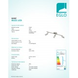 EGLO 92597 | Buzz-LED Eglo spot svietidlo otočné prvky 3x GU10 720lm 3000K matný nikel