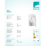 EGLO 92742 | Rivato Eglo stenové svietidlo 1x E14 chróm, biela