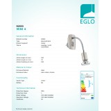 EGLO 92933 | Mini-4 Eglo konektorové svietidlo svietidlo prepínač flexibilné 1x GU10 240lm 3000K matný nikel, chróm