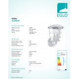 EGLO 93094 | Aloria Eglo rameno stenové svietidlo 1x E27 IP44 biela, priesvitná