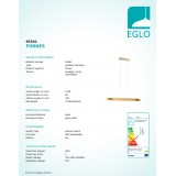 EGLO 93341 | Fornes Eglo visiace svietidlo 1x LED 1800lm 3000K zlatý, biela