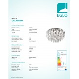 EGLO 93413 | Calaonda Eglo stropné svietidlo kruhový 7x G9 3150lm chróm, priesvitná