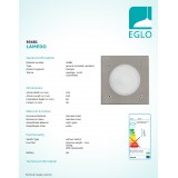 EGLO 93481 | Lamedo Eglo zabudovateľné svietidlo 100x100mm 1x LED 180lm 3000K IP67/65 IK09 zušľachtená oceľ, nehrdzavejúca oceľ, opál