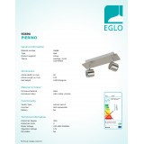 EGLO 93694 | Pierino Eglo spot svietidlo otočné prvky 2x LED 960lm 3000K matný nikel, chróm