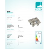 EGLO 93696 | Pierino Eglo spot svietidlo otočné prvky 4x LED 1920lm 3000K matný nikel, chróm