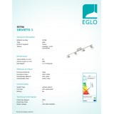 EGLO 93704 | Orvieto-1 Eglo spot svietidlo otočné prvky 4x LED 1360lm 3000K matný nikel, biela, priesvitná