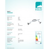 EGLO 94172 | Modino Eglo spot svietidlo otočné prvky 2x GU10 480lm 3000K biela, chróm, farebné