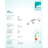 EGLO 94288 | Bonares Eglo spot svietidlo otočné prvky 3x GU10 720lm 3000K chróm, priesvitná