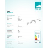 EGLO 94289 | Bonares Eglo spot svietidlo otočné prvky 4x GU10 960lm 3000K chróm, priesvitná