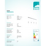 EGLO 94358 | Pancento-2 Eglo visiace svietidlo 4x LED 1920lm 3000K chróm, biela, priesvitná