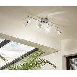 EGLO 94539 | Sarolo Eglo stenové, stropné svietidlo otočné prvky 4x LED 1360lm 3000K chróm, biela, priesvitné