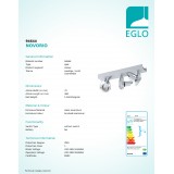 EGLO 94644 | Novorio Eglo spot svietidlo otočné prvky 3x GU10 1200lm 3000K leštený hliník