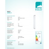 EGLO 94713 | Gita-2-LED Eglo stenové, stropné svietidlo 1x LED 1700lm 4000K IP44 chróm, biela