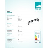 EGLO 94965 | Sarria Eglo spot svietidlo otočné prvky 3x GU10 1035lm 3000K čierna, chróm