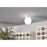 EGLO 94973 | Durelo Eglo stenové, stropné svietidlo guľa 1x E27 biela, matný opál