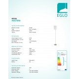 EGLO 95164 | Eglo-Pasteri-W Eglo stojaté svietidlo 157,5cm nožný vypínač 1x E27 matný biely, matný nikel