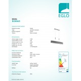 EGLO 95351 | Romao Eglo visiace svietidlo protiváhové, nastaviteľná výška, regulovateľná intenzita svetla 1x LED 3000lm 3000K matný nikel, chróm, sivé