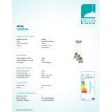 EGLO 95526 | Tarega Eglo visiace svietidlo 3x E27 sivé, hnedá