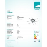 EGLO 95568 | Lasana-1 Eglo stropné svietidlo 1x LED 2520lm 3000K chróm, biela