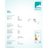 EGLO 95631 | Salto Eglo spot svietidlo otočné prvky 3x LED 1920lm 3000K chróm, saténový, biela