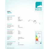 EGLO 95632 | Salto Eglo spot svietidlo otočné prvky 4x LED 2560lm 3000K chróm, saténový, biela