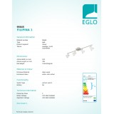 EGLO 95645 | Filipina Eglo spot svietidlo otočné prvky 4x GU10 960lm 3000K matný nikel, antická biela