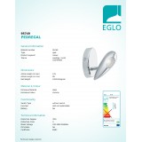 EGLO 95749 | Pedregal Eglo spot svietidlo otočné prvky 1x LED 340lm 3000K chróm