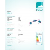 EGLO 95942 | Laia-1 Eglo spot svietidlo otočné prvky 2x GU10 480lm 3000K farebné