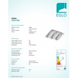 EGLO 96094 | Pertini Eglo stropné svietidlo 3x LED 1500lm 3000K chróm, priesvitná