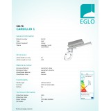 EGLO 96178 | Cardillio-1 Eglo spot svietidlo otočné prvky 1x LED 400lm + 1x LED 240lm 3000K chróm, saténový, biela