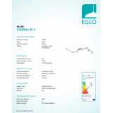 EGLO 96183 | Cardillio-1 Eglo spot svietidlo otočné prvky 6x LED 2400lm + 3x LED 1080lm 3000K chróm, saténový, biela